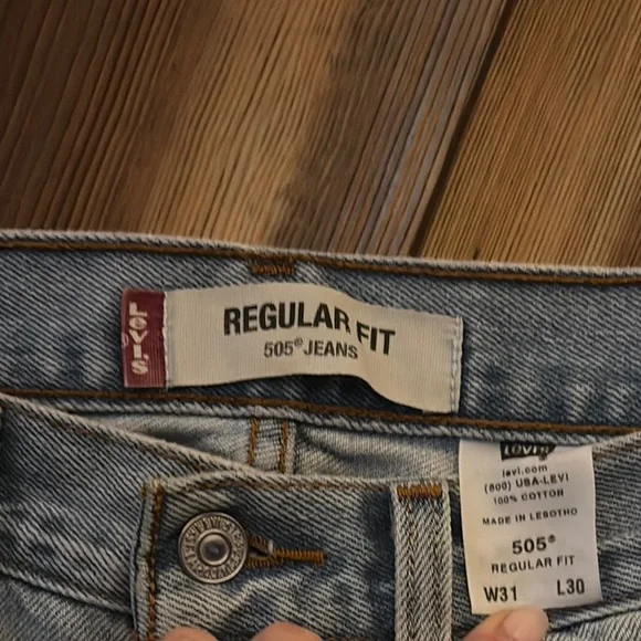 Levi 505  Classic Blue Denim Jeans 31/30 - Picture 2 of 4